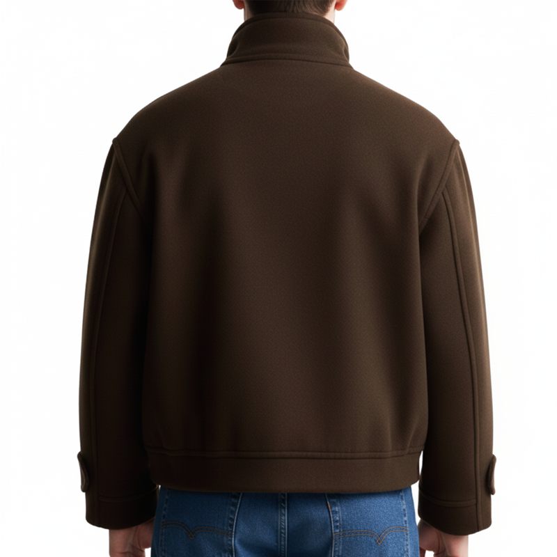 Herren Wolljacke mit Stehkragen – Warm & Modern