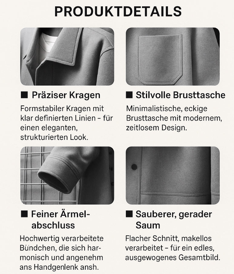 Moderne Woll-Overshirt Jacke – Wärme & Stil für Jeden Tag