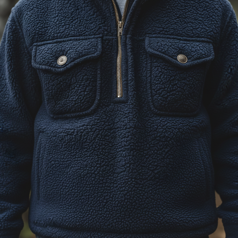 Herren Sherpa Fleece Jacke – Warm, Robust & Stilvoll