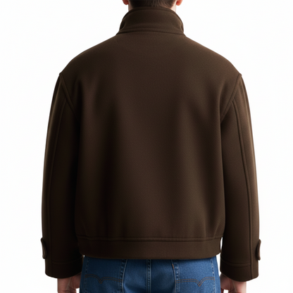 Herren Wolljacke mit Stehkragen – Warm & Modern