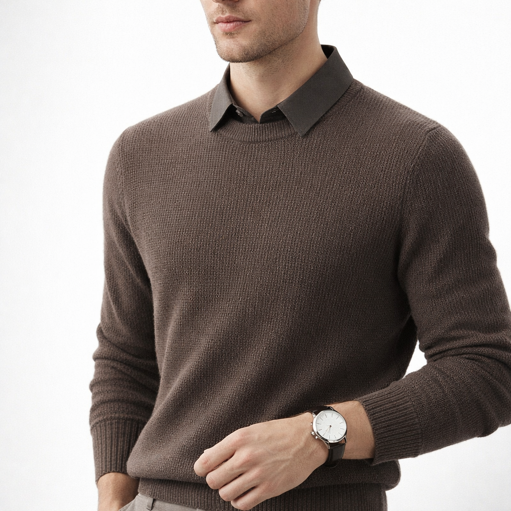 Herren Strickpullover mit Polokragen – Elegant & Modern