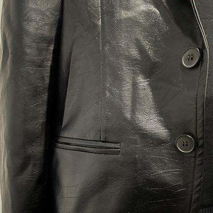 Eleganter Leder Blazer für Herren – Slim Fit