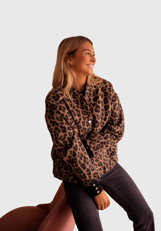 Elodie | Stilvolle Leopardenprint-Jacke