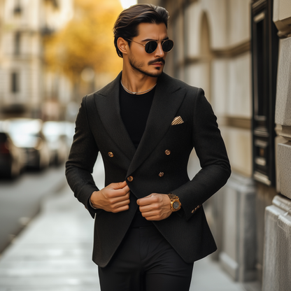Eleganter Herren Blazer – Zweireihig & Modern