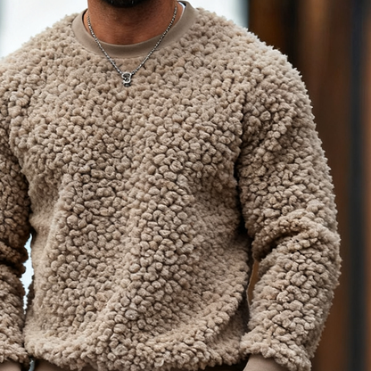 Herren Teddy Fleece Pullover – Warm & Weich