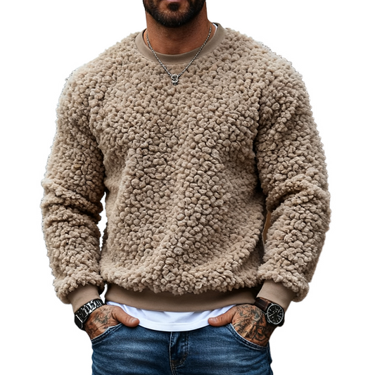 Herren Teddy Fleece Pullover – Warm & Weich