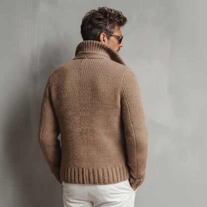 Weiche Strickjacke mit Kragen – Herbst/Winter