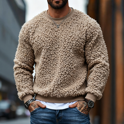 Herren Teddy Fleece Pullover – Warm & Weich