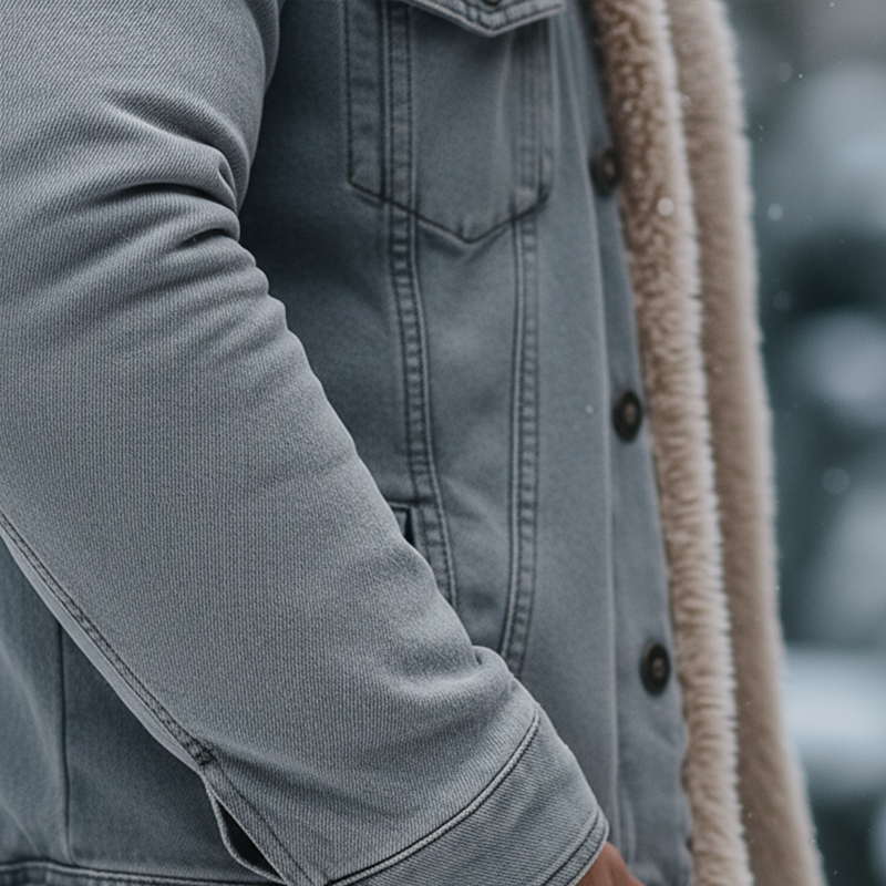Sherpa-Lined Winter Jacket – Premium Herren Outerwear