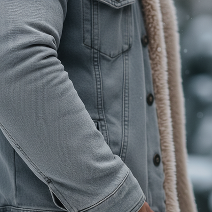 Sherpa-Lined Winter Jacket – Premium Herren Outerwear