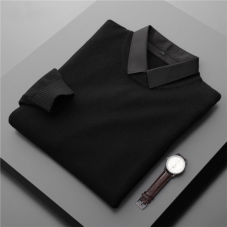 Herren Strickpullover mit Polokragen – Elegant & Modern