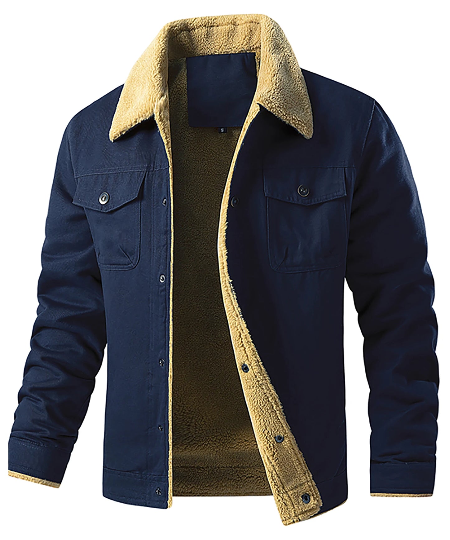 Herren Sherpa Cordjacke – Warm, Bequem & Modisch