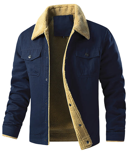Herren Sherpa Cordjacke – Warm, Bequem & Modisch