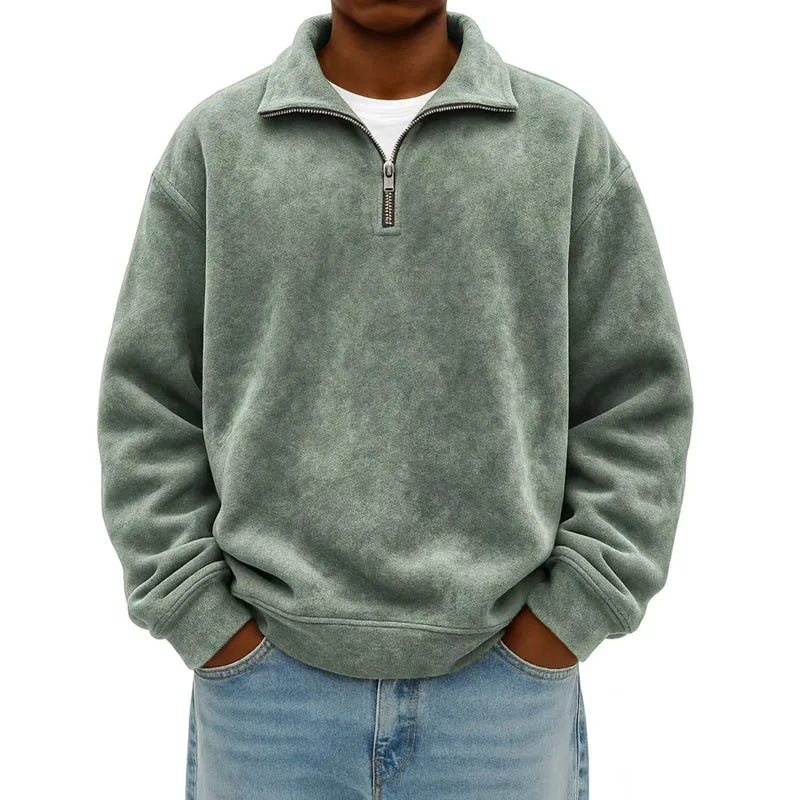 Herren Sportliches Sweatshirt mit Reißverschluss