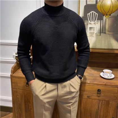 Premium Strickpullover mit Stehkragen – Warm, Weich & Elegant