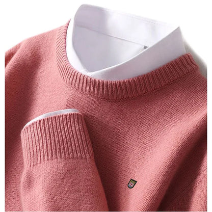 Weicher Herrenpullover in Rosa – Perfekt für Alltag & Büro
