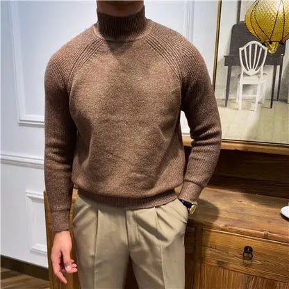 Premium Strickpullover mit Stehkragen – Warm, Weich & Elegant
