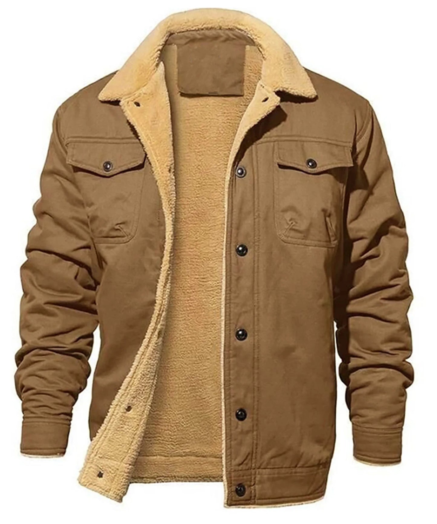 Herren Sherpa Cordjacke – Warm, Bequem & Modisch