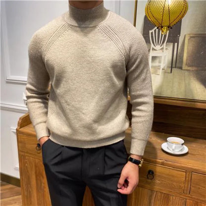 Premium Strickpullover mit Stehkragen – Warm, Weich & Elegant