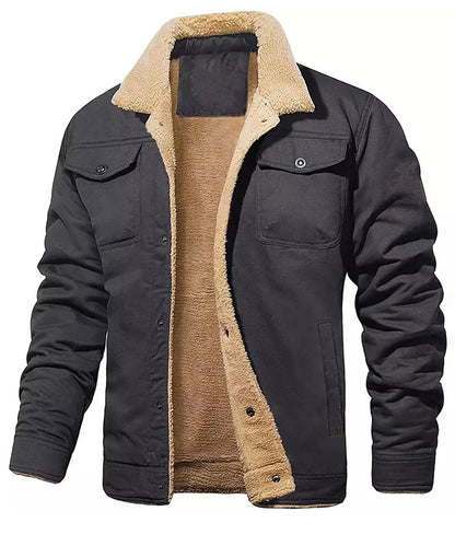 Herren Sherpa Cordjacke – Warm, Bequem & Modisch
