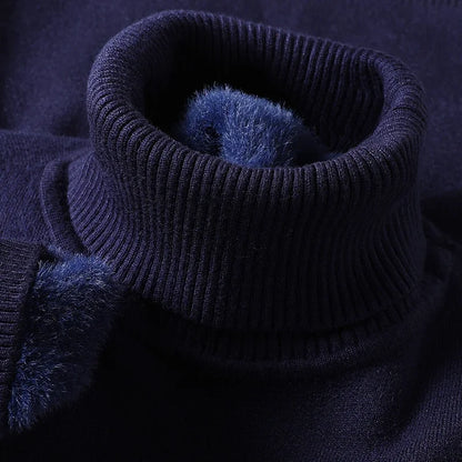 Luxuriöser Fleece-Rollkragenpullover – Ultra Weich & Warm