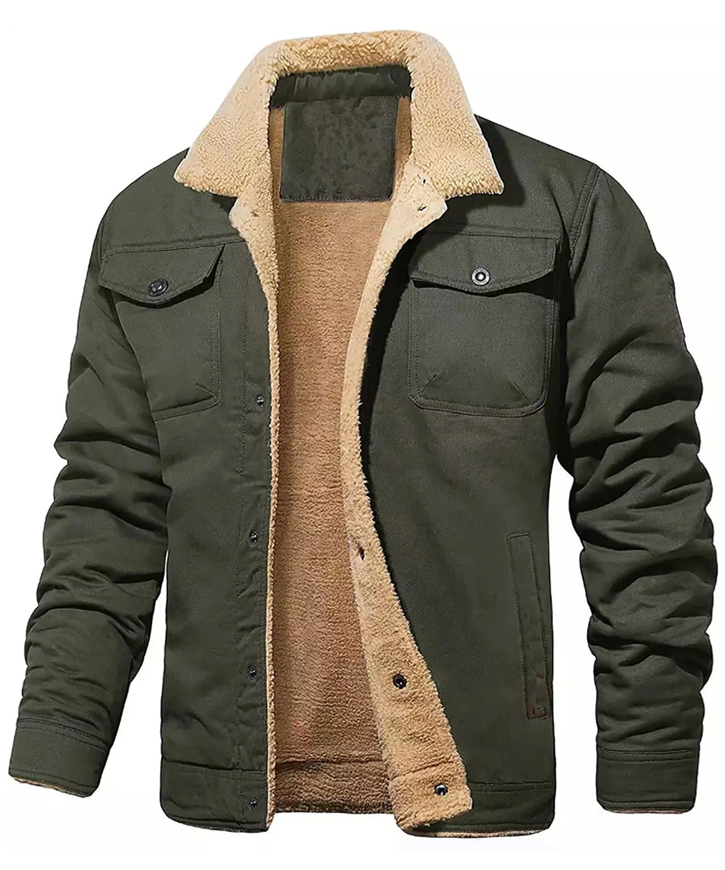 Herren Sherpa Cordjacke – Warm, Bequem & Modisch