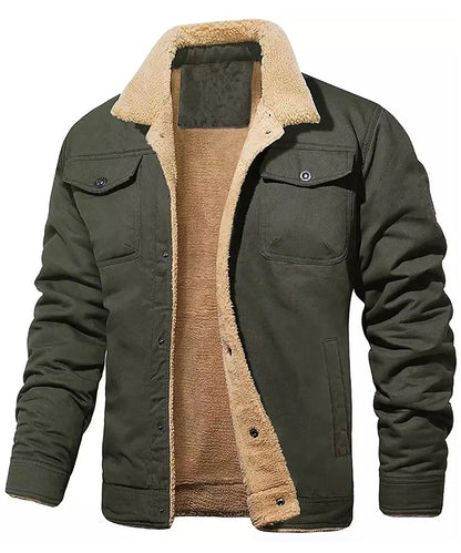 Herren Sherpa Cordjacke – Warm, Bequem & Modisch