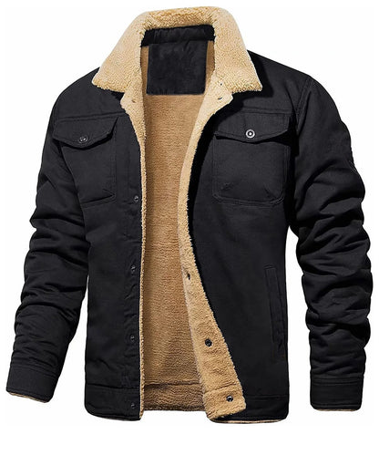 Herren Sherpa Cordjacke – Warm, Bequem & Modisch