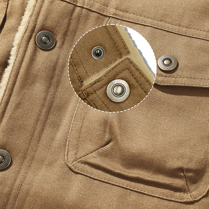 Herren Sherpa Cordjacke – Warm, Bequem & Modisch