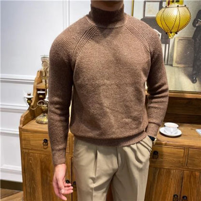 Premium Strickpullover mit Stehkragen – Warm, Weich & Elegant