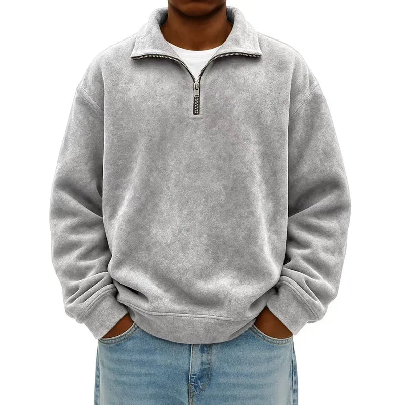 Herren Sportliches Sweatshirt mit Reißverschluss