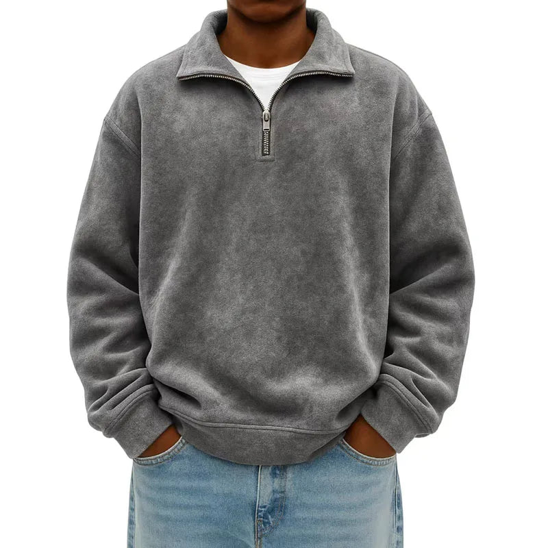 Herren Sportliches Sweatshirt mit Reißverschluss