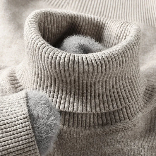 Luxuriöser Fleece-Rollkragenpullover – Ultra Weich & Warm