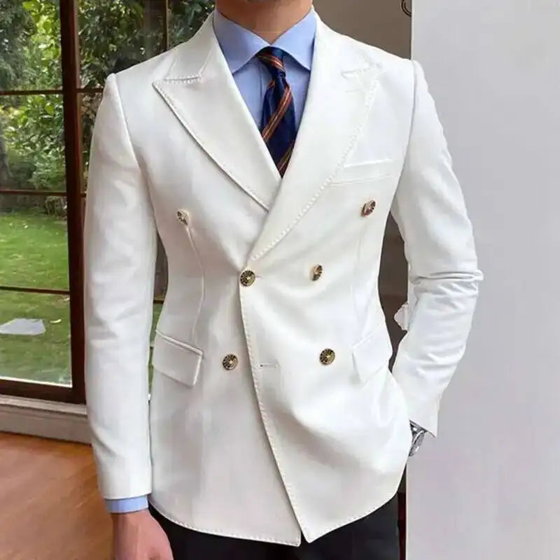 Eleganter Doppelreihiger Herren Blazer – Perfekt für Hochzeit & Events