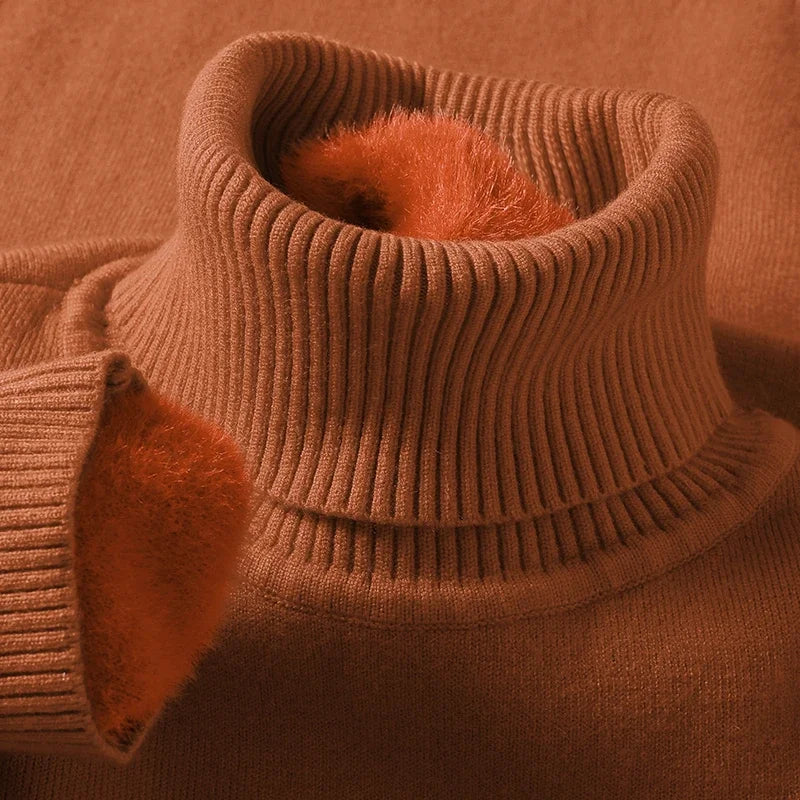 Luxuriöser Fleece-Rollkragenpullover – Ultra Weich & Warm