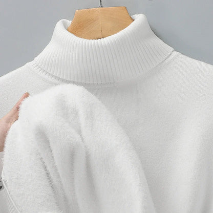 Luxuriöser Fleece-Rollkragenpullover – Ultra Weich & Warm