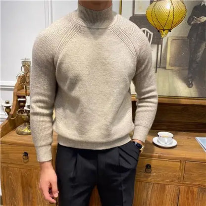 Premium Strickpullover mit Stehkragen – Warm, Weich & Elegant