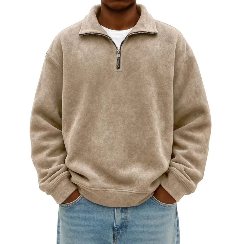 Herren Sportliches Sweatshirt mit Reißverschluss