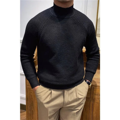 Premium Strickpullover mit Stehkragen – Warm, Weich & Elegant
