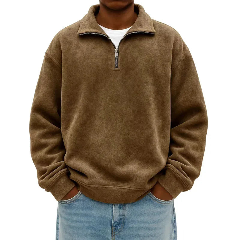 Herren Sportliches Sweatshirt mit Reißverschluss