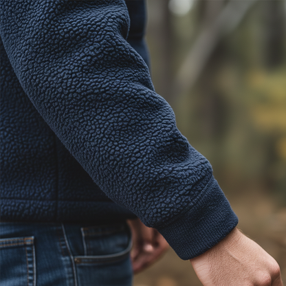 Herren Sherpa Fleece Jacke – Warm, Robust & Stilvoll