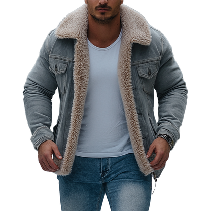 Sherpa-Lined Winter Jacket – Premium Herren Outerwear