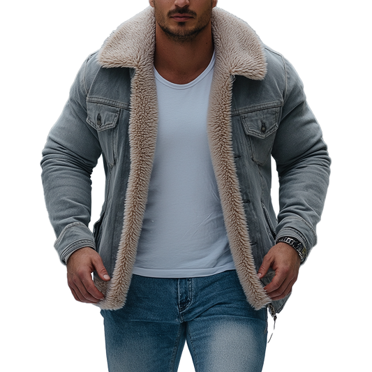 Sherpa-Lined Winter Jacket – Premium Herren Outerwear