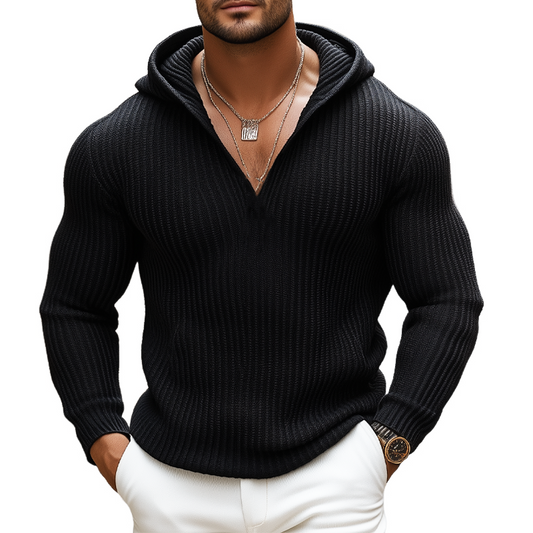 Herren Strick Hoodie – Slim Fit & Modern