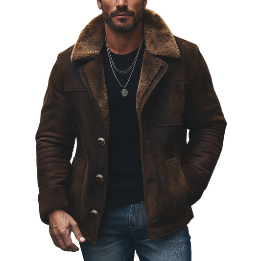 Montrel Berlin-  Sherpa Winterjacke – Vintage Braun