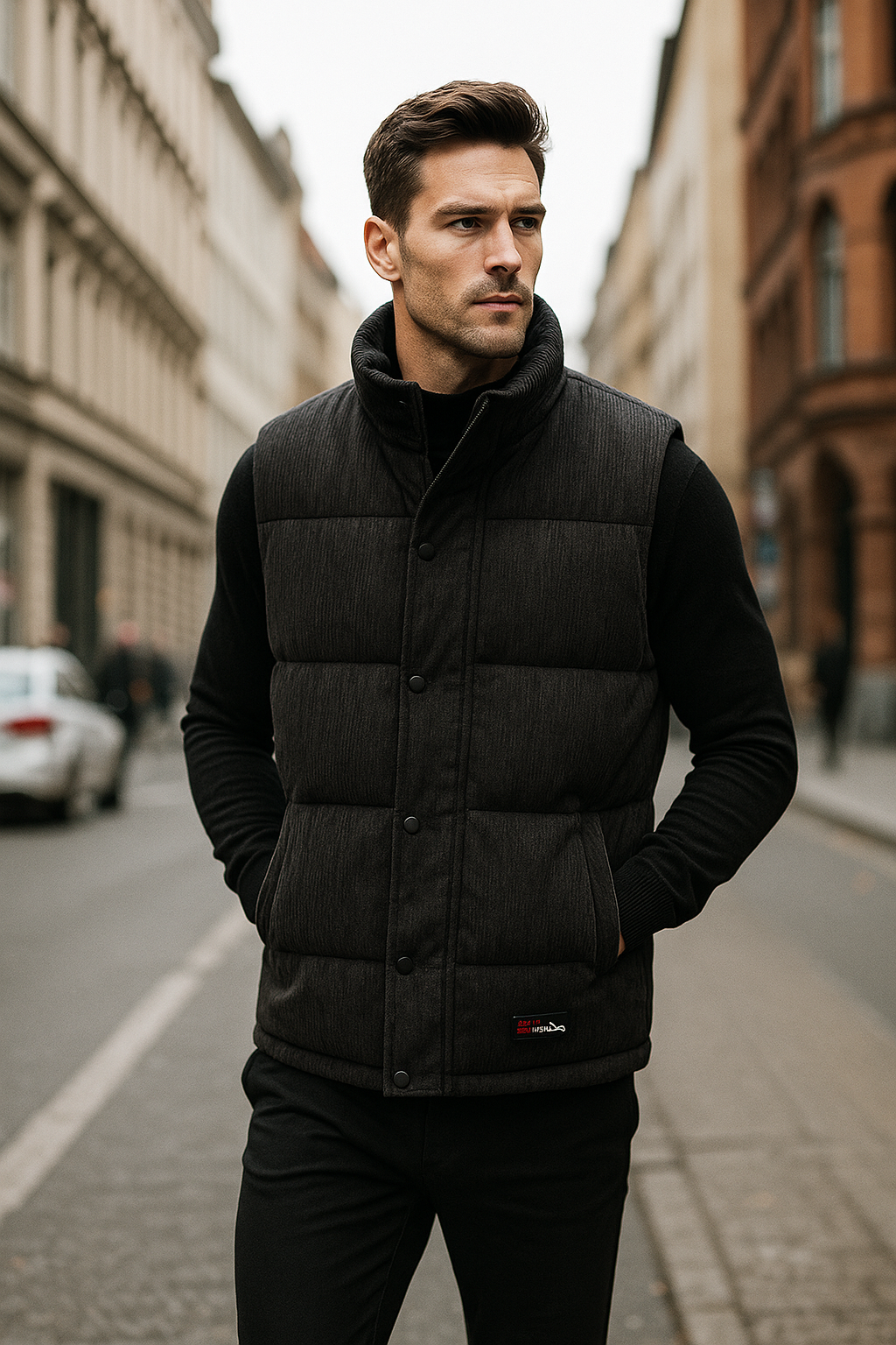 MONTRÉL Herren Cord Weste – Gepolstert & Winddicht