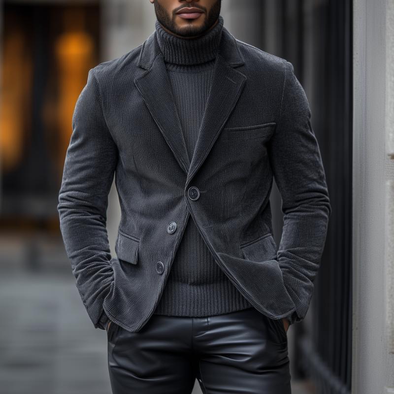 Herren Winter Strickjacke im Blazer-Stil