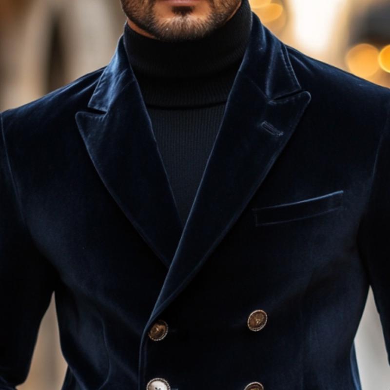 Eleganter Velours Blazer für Herren – Zweireihig