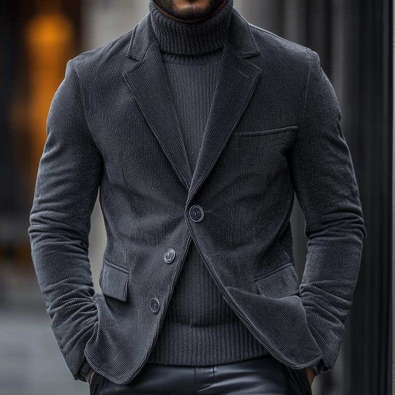 Herren Winter Strickjacke im Blazer-Stil